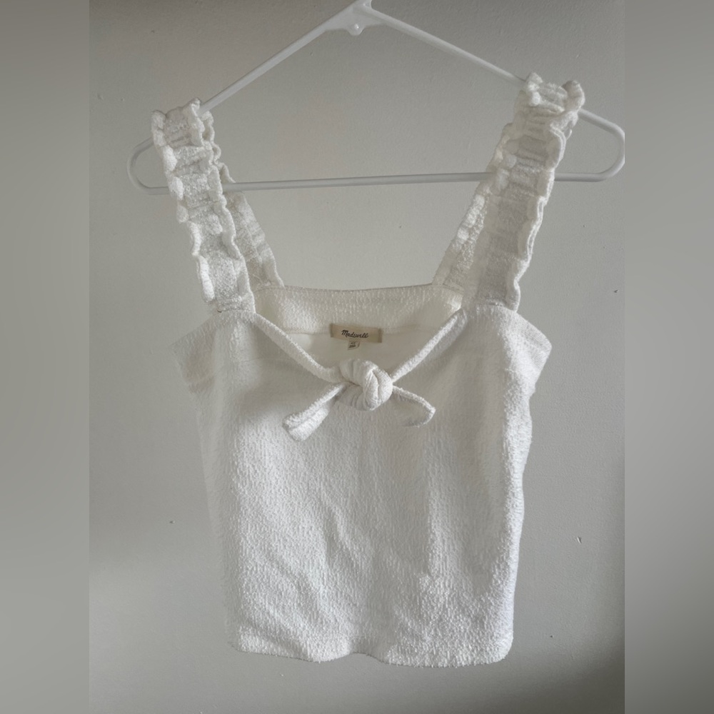 Madwell Tie Front Tank Top White (NWT) (XSmall)